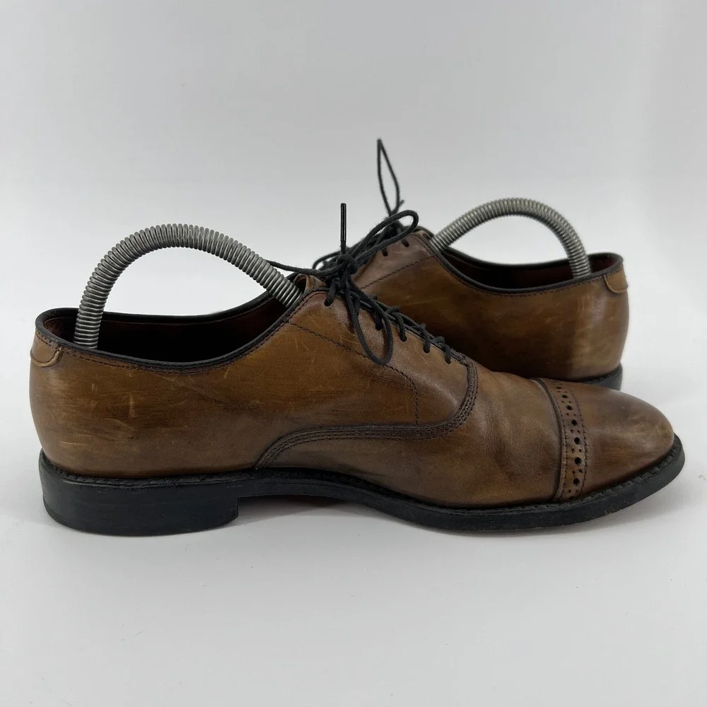 Allen Edmonds Fifth Avenue‎ Cap Toe Oxford Leather Dress Shoes Men 8 Brown